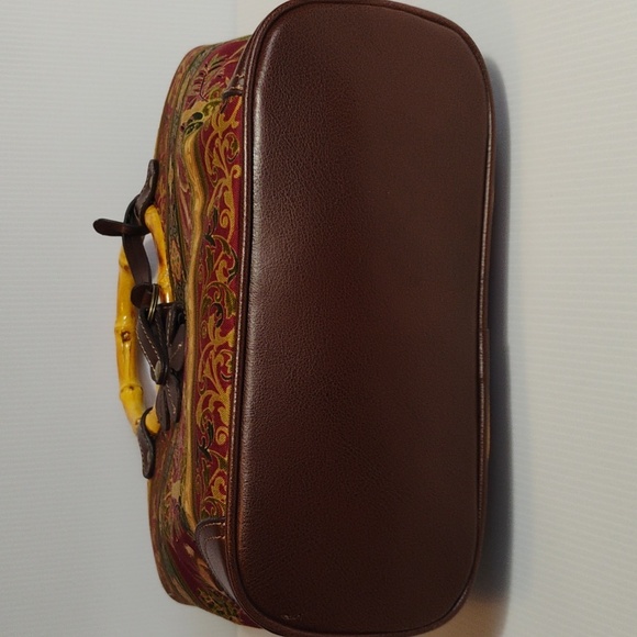 Relic Vintage Monkey Tapestry Bamboo Wood Handles Crossbody - Picture 7 of 11